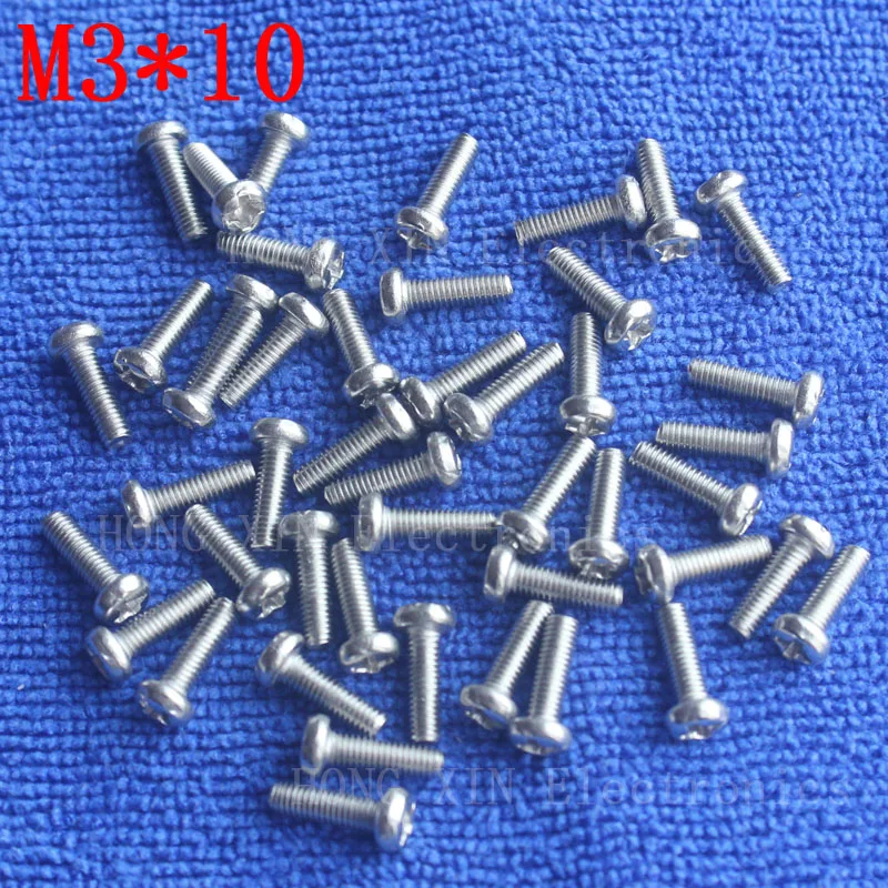 M3*10 304 Stainless Steel Screw 10mm Round Head Screws Phillips Crosshead Thread Bolt Brand new fastener tools 60pcs
M3*10 304 Stainless Steel Screw 10mm Round Head Screws Phillips Crosshead Thread Bolt Brand new fastener tools 60pcs
