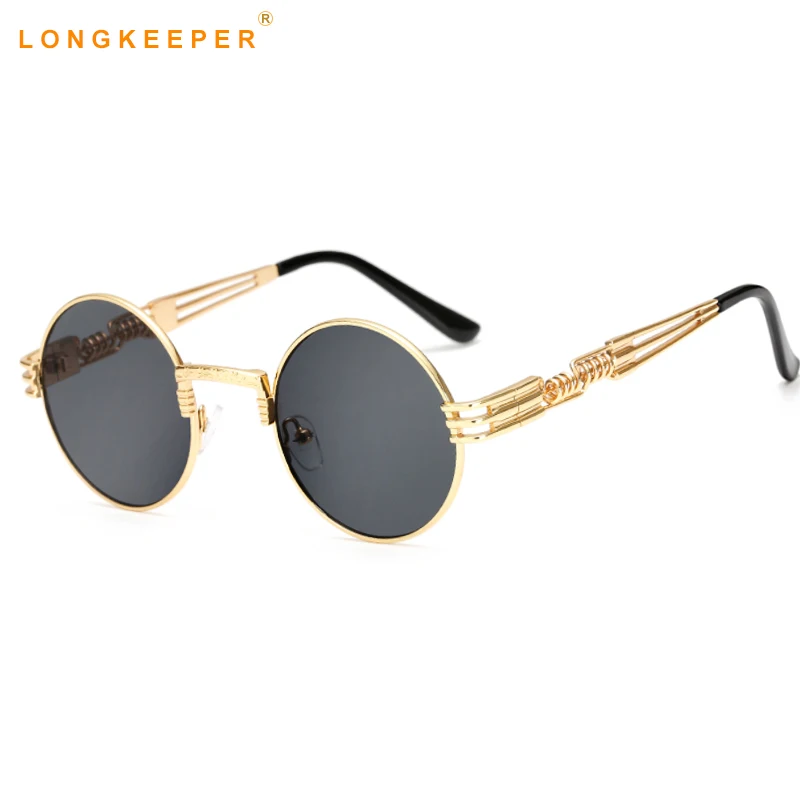 Vintage Retro Gothic Steampunk Mirror Sunglasses Gold and Black Sun Glasses Round Circle Men UV400 Gafas De Sol LongKeeper
Vintage Retro Gothic Steampunk Mirror Sunglasses Gold and Black Sun Glasses Round Circle Men UV400 Gafas De Sol LongKeeper