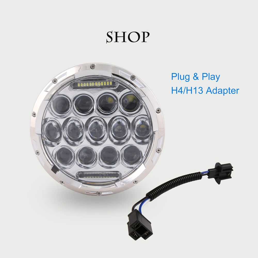 7 Inch 75W Round LED Projector Headlight Waterproof Bulb for Motor Motorcycle & Jeep Wrangler LED Headlights
7 Inch 75W Round LED Projector Headlight Waterproof Bulb for Motor Motorcycle & Jeep Wrangler LED Headlights