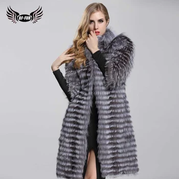 Winter Fashion Real Silver Fox Fur Coats For Women Luxury Outwear Genuline Leather Pelt Fox Fur Jacket Long With Stand Collar
Winter Fashion Real Silver Fox Fur Coats For Women Luxury Outwear Genuline Leather Pelt Fox Fur Jacket Long With Stand Collar