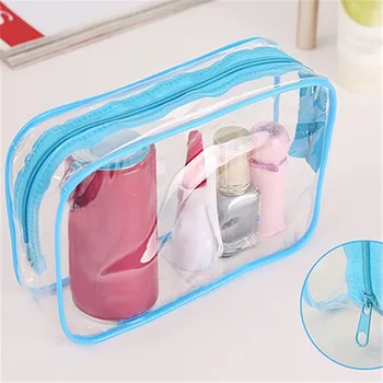 Clear Transparent PVC Travel Cosmetic Make Up Toiletry Bag Zipper Pouch Storage Bags