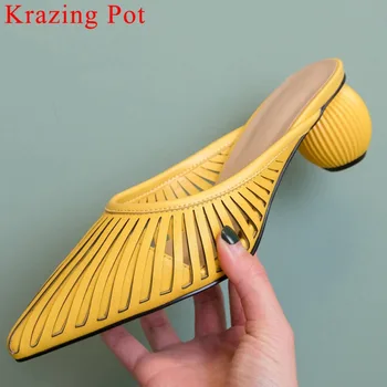 Art design large size movie stars genuine leather slip on mules strange style med heels pointed toe party slingback pumps L00
Art design large size movie stars genuine leather slip on mules strange style med heels pointed toe party slingback pumps L00