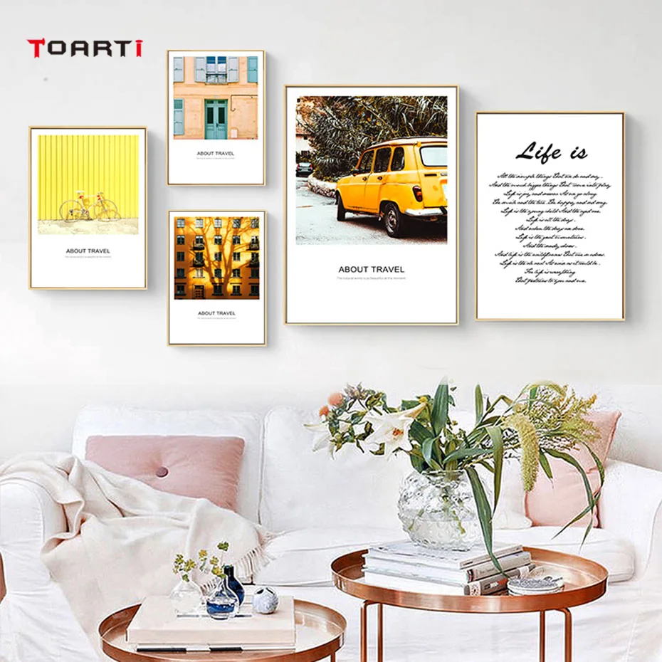 Nordic life quote Poster print travel car Wall Art Canvas Painting yellow House Wall Pictures For Living Room home decoration
Nordic life quote Poster print travel car Wall Art Canvas Painting yellow House Wall Pictures For Living Room home decoration