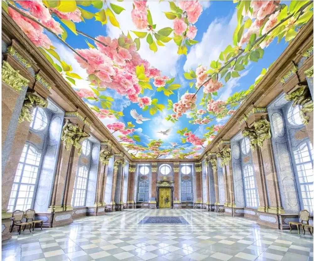 Custom photo 3d ceiling murals wall paper Blue sky white cloudsflowers pigeon Home decor 3d wall murals wallpaper for walls 3 d
Custom photo 3d ceiling murals wall paper Blue sky white cloudsflowers pigeon Home decor 3d wall murals wallpaper for walls 3 d