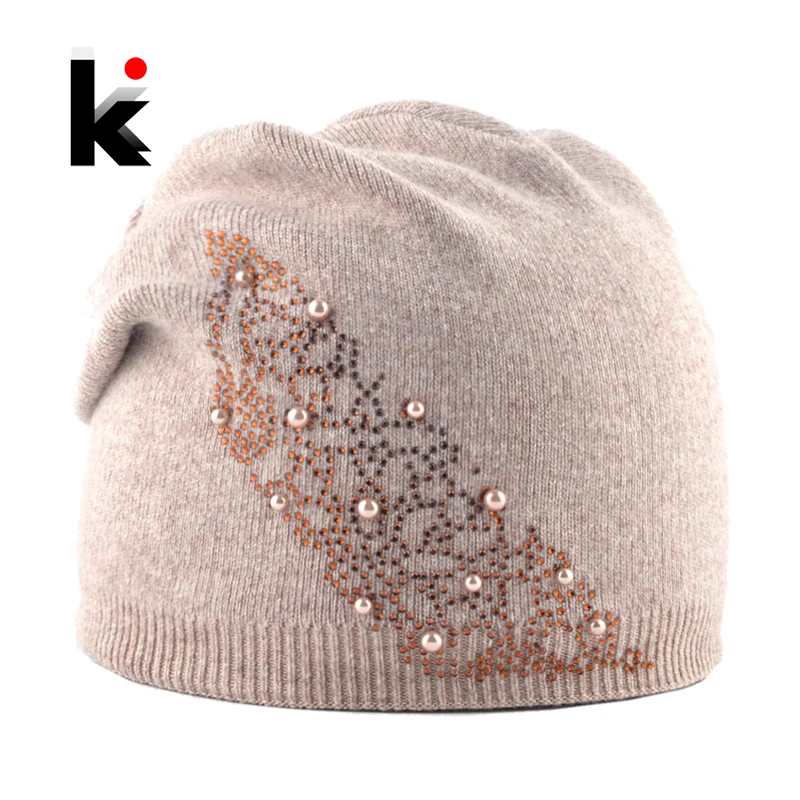 Fashion Knitted Solid Color Hat With Pearl Rhinestone Women Autumn Winter Warm Angora Beanies Cap Ladies Elegant Skullies Bonnet
Fashion Knitted Solid Color Hat With Pearl Rhinestone Women Autumn Winter Warm Angora Beanies Cap Ladies Elegant Skullies Bonnet