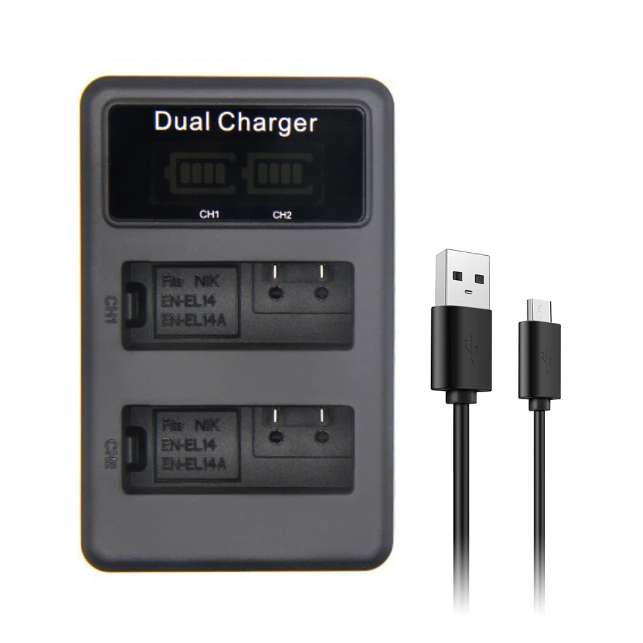 SANGER EN-EL14 EN-EL14a ENEL14 LED USB Dual Charger for Nikon P7800 P7100 D5300 D5200 D3200 D3300 D3100 Camera Battery Charging
SANGER EN-EL14 EN-EL14a ENEL14 LED USB Dual Charger for Nikon P7800 P7100 D5300 D5200 D3200 D3300 D3100 Camera Battery Charging