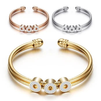Adjustable Open 316L Stainless Steel Bracelets Bangles 3 Color Cuff bangle For Women Jewelry Gift
Adjustable Open 316L Stainless Steel Bracelets Bangles 3 Color Cuff bangle For Women Jewelry Gift