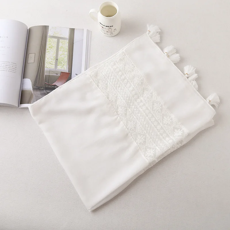KYQIAO Head scarf luxury brand scarf for women autumn Japanese style fresh long white lace hollow solid scarf muffler cape
KYQIAO Head scarf luxury brand scarf for women autumn Japanese style fresh long white lace hollow solid scarf muffler cape