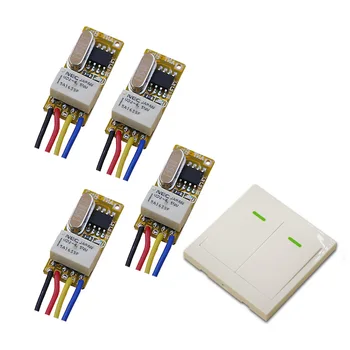 315/433MHZ DC3.5V 5V 6V12V Remote Control Switch 4*Receiver Wall Transmitter Wireless Power Switch Radio Controlled Switch Relay
315/433MHZ DC3.5V 5V 6V12V Remote Control Switch 4*Receiver Wall Transmitter Wireless Power Switch Radio Controlled Switch Relay