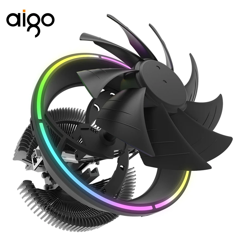 Aigo RGB Cpu Cooler VOID Top Flow Heatsink For Intel and AMD Cooling Fan Copper Bottom Game 120mm Fan Radiator
Aigo RGB Cpu Cooler VOID Top Flow Heatsink For Intel and AMD Cooling Fan Copper Bottom Game 120mm Fan Radiator
