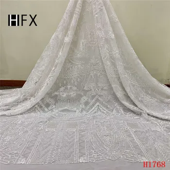 HFX Sequin Tulle Lace Glitter French Wedding Dress Net Lace 2019 High Quality White Party Bridal Lace Fabric for Lady X1768
HFX Sequin Tulle Lace Glitter French Wedding Dress Net Lace 2019 High Quality White Party Bridal Lace Fabric for Lady X1768