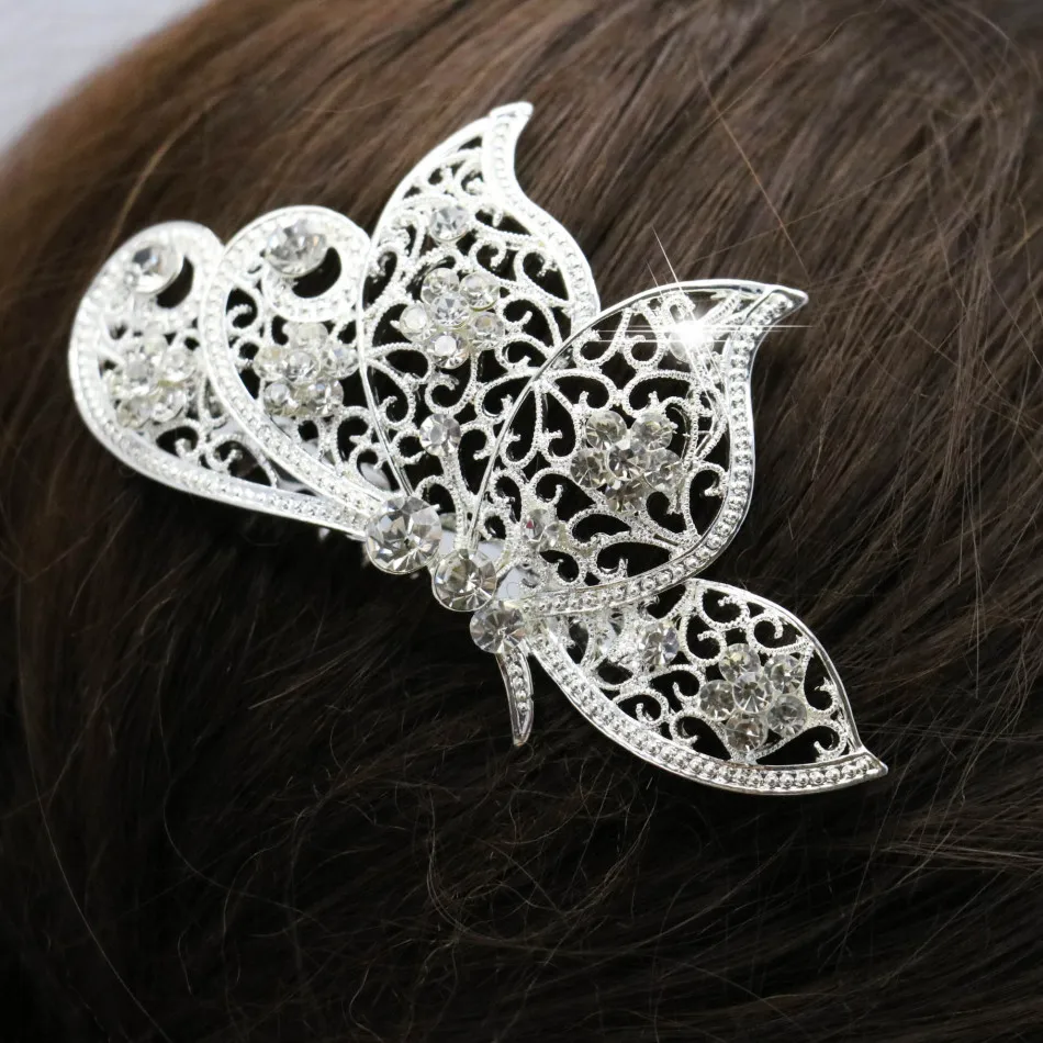 Trendy Hairwear Women Accessories Wedding Hair Comb Bridal Rhinestone Crystal Butterfly Hair Comb Bridesmaid Jewelry 104*78cm
Trendy Hairwear Women Accessories Wedding Hair Comb Bridal Rhinestone Crystal Butterfly Hair Comb Bridesmaid Jewelry 104*78cm