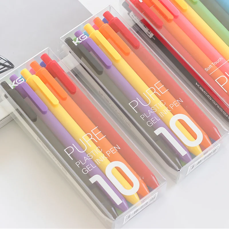 4 set/Lot Candy color gel pen 0.5mm 10 color refill writing pens Stationery items Office school supplies canetas escolar A6075
4 set/Lot Candy color gel pen 0.5mm 10 color refill writing pens Stationery items Office school supplies canetas escolar A6075