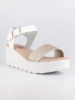 MISS DESIRE'E faux leather with glitter and wedge Sandals
MISS DESIRE'E faux leather with glitter and wedge Sandals