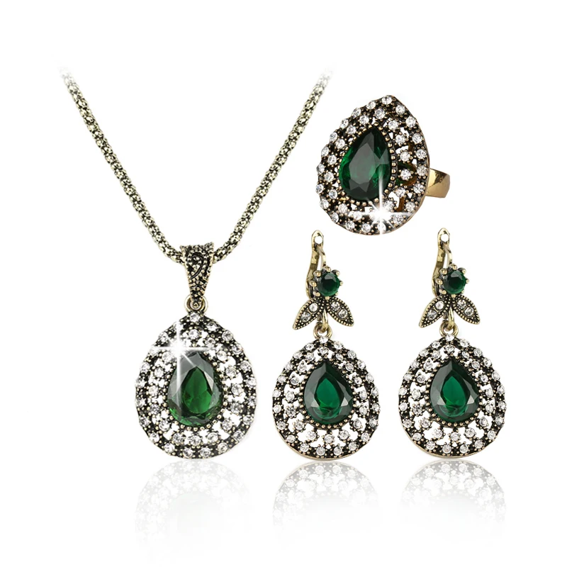 Fashion Jewelry Sets Bright Austrian Crystal Ancient Bronze Plated Three-Piece Wedding Accessories Turkey Jewelry
Fashion Jewelry Sets Bright Austrian Crystal Ancient Bronze Plated Three-Piece Wedding Accessories Turkey Jewelry