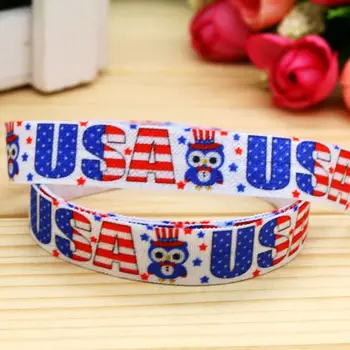 DHK 5/8'' 5yards Fold Elastic FOE 4th of july owl printed headband headwear hairband diy decoration OEM Wholesale C155
DHK 5/8'' 5yards Fold Elastic FOE 4th of july owl printed headband headwear hairband diy decoration OEM Wholesale C155