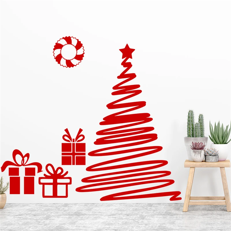 happy new year tree gifts red wall stickers for kids rooms glass window home decor merry christmas wall decals vinyl wallpaper
happy new year tree gifts red wall stickers for kids rooms glass window home decor merry christmas wall decals vinyl wallpaper