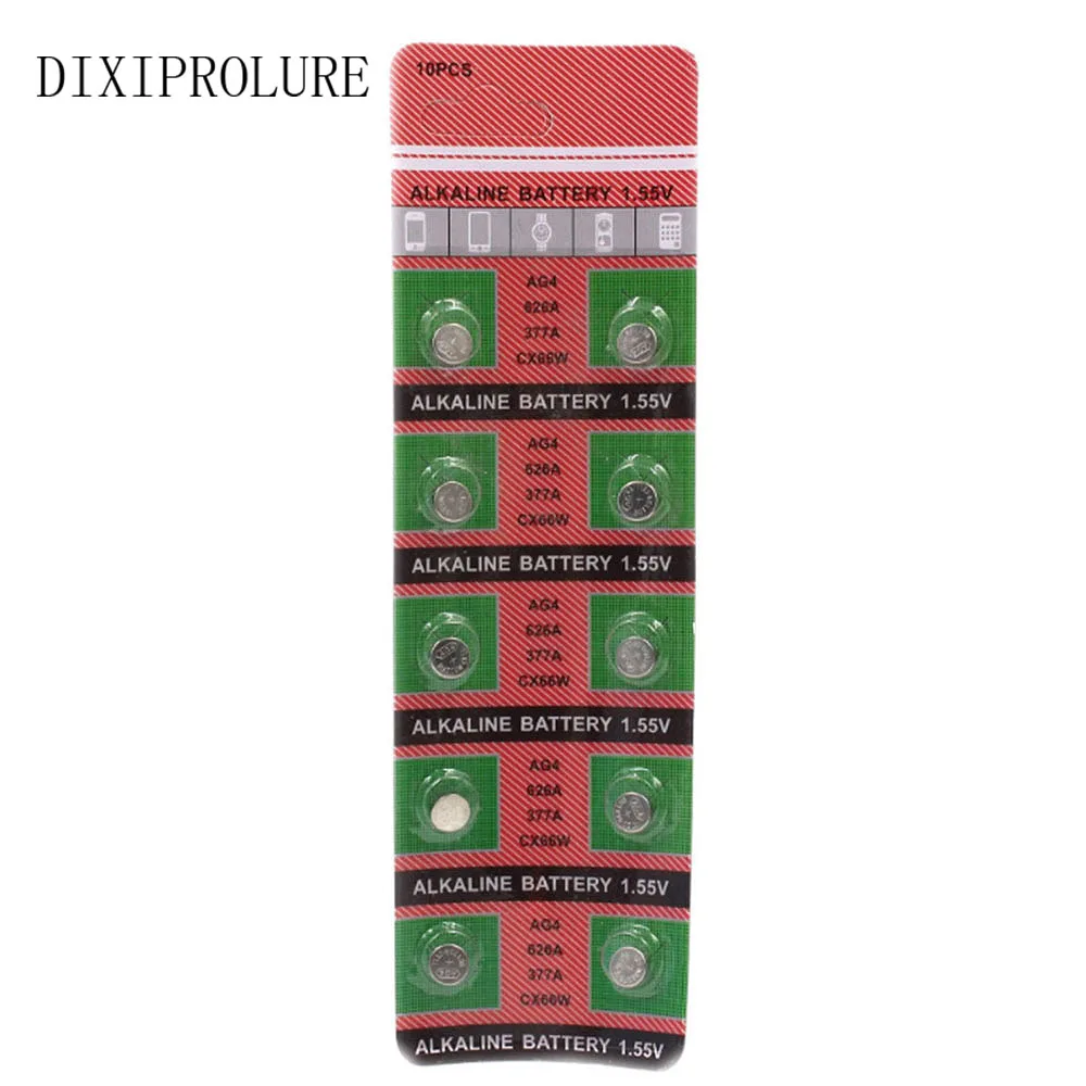 10PCS/LOT AG4 SR626SW LR626 377 377A 377S 177 button battery for Electronic Watch.
10PCS/LOT AG4 SR626SW LR626 377 377A 377S 177 button battery for Electronic Watch.
