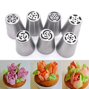 7 Pcs/Set Stainless Steel Russian Tulip Icing Piping Nozzles Tips Pastry Fondant Cake Cupcake Decorating Tools
7 Pcs/Set Stainless Steel Russian Tulip Icing Piping Nozzles Tips Pastry Fondant Cake Cupcake Decorating Tools