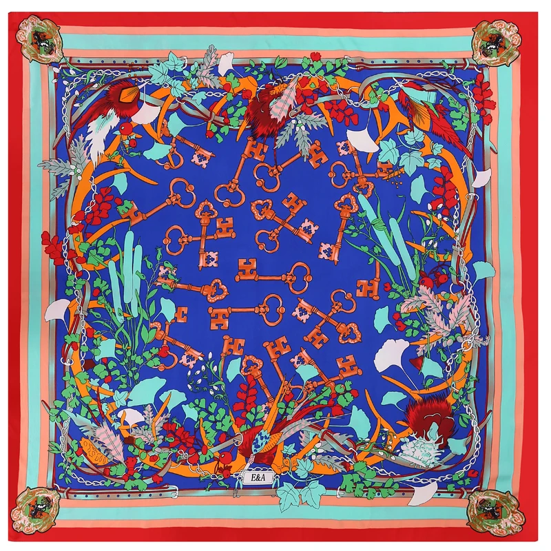 POBING 100% Silk Scarf Women Square Scarves Wraps Floral Key Neckerchief Female Foulard Stain Silk Hijab Bufandas 110*110CM
POBING 100% Silk Scarf Women Square Scarves Wraps Floral Key Neckerchief Female Foulard Stain Silk Hijab Bufandas 110*110CM