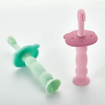 Baby Cartoon toothbrush Infant Safety Design Silicone Oral Care Brushing Teeth Training