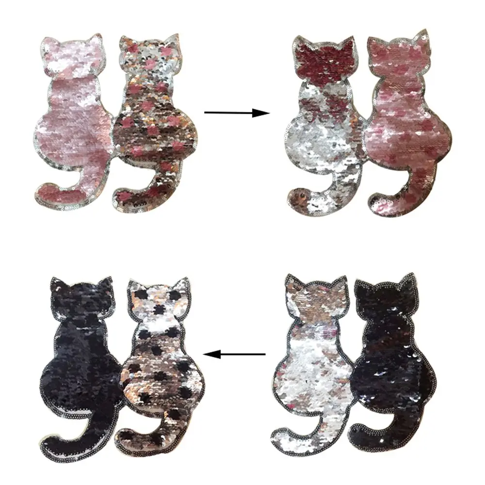 NEW cat Reversible Change color Sequins Sew On Patches for clothes DIY Patch Applique Bag Clothing Coat Sweater Crafts
NEW cat Reversible Change color Sequins Sew On Patches for clothes DIY Patch Applique Bag Clothing Coat Sweater Crafts