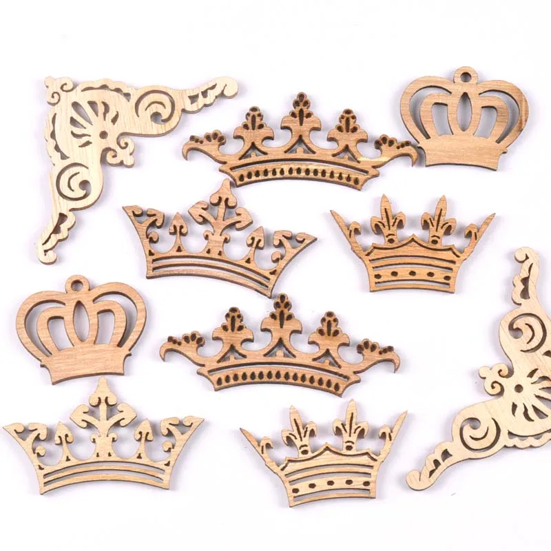 10Pcs Handicraft Crown/lace Corner Pattern Unfinished Wood DIY Crafts Wooden Ornaments Home Decoration Scrapbookings M1854
10Pcs Handicraft Crown/lace Corner Pattern Unfinished Wood DIY Crafts Wooden Ornaments Home Decoration Scrapbookings M1854