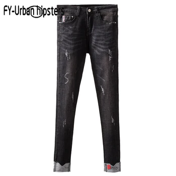 elastic cuff pants ankle length woman ripped jeans boyfriend jeans para mulheres stretch jeans for women plus size feminine
elastic cuff pants ankle length woman ripped jeans boyfriend jeans para mulheres stretch jeans for women plus size feminine