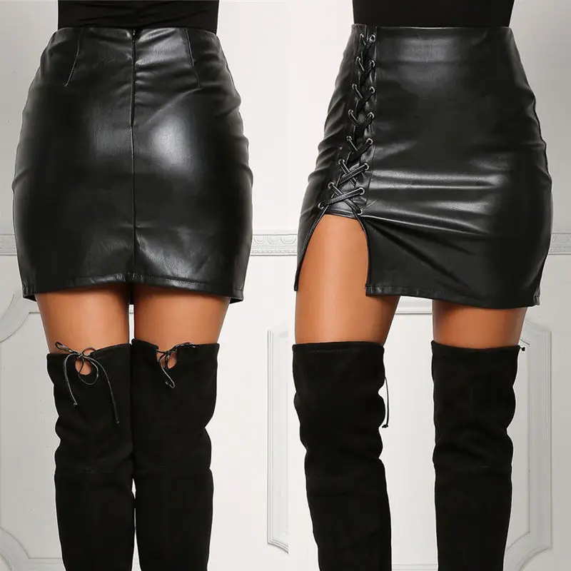 Women Ladies Bandage Leather High Waist Skirts Ladies Bodycon Party Mini Short Skirts Clubwear
Women Ladies Bandage Leather High Waist Skirts Ladies Bodycon Party Mini Short Skirts Clubwear