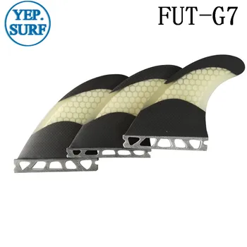 Quillas Surf Future Fin G7 Carbon fiber Honeycomb Fiberglass Fibre Fins White color Future tri set Fins in Surfing
Quillas Surf Future Fin G7 Carbon fiber Honeycomb Fiberglass Fibre Fins White color Future tri set Fins in Surfing