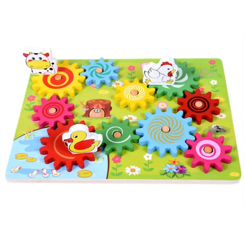 Hand-eye Interaction Kids Fun Puzzle Toy Wooden Animal Gear Game Combination Rotating Gear Wheel Children Educational Toys
Hand-eye Interaction Kids Fun Puzzle Toy Wooden Animal Gear Game Combination Rotating Gear Wheel Children Educational Toys