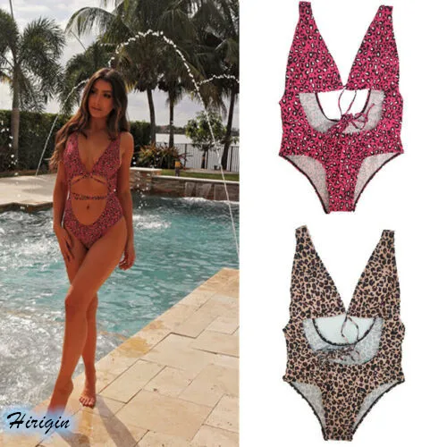 Sexy Leopard Print Swimsuits 2019 New Women Sexy V-Neck Backless Bandage Leopard One Piece Padded Swimsuits
Sexy Leopard Print Swimsuits 2019 New Women Sexy V-Neck Backless Bandage Leopard One Piece Padded Swimsuits