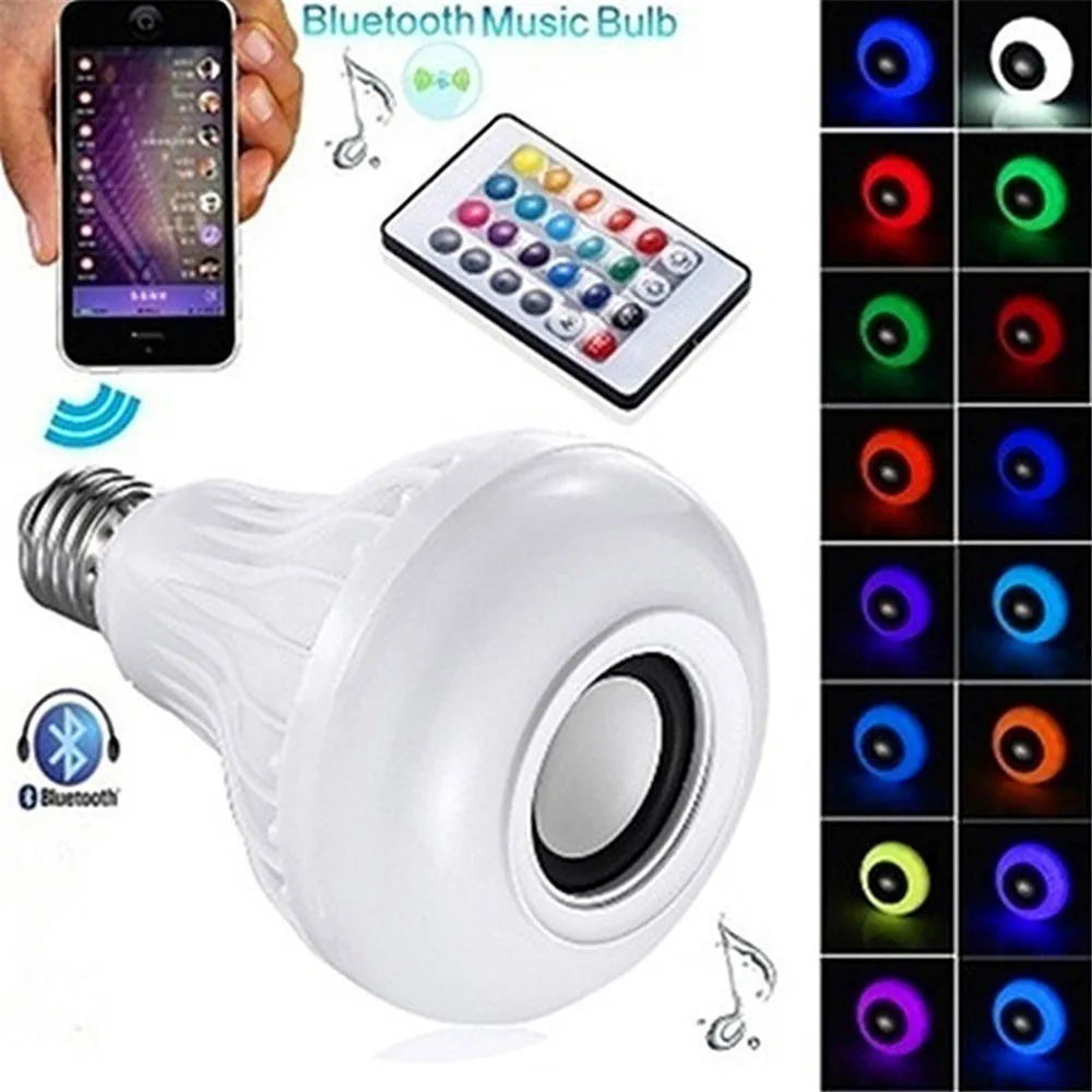 12W Bluetooth Wireless Dimmable Smart RGB E27 APP Remote Control LED Light Bulb Music Player
12W Bluetooth Wireless Dimmable Smart RGB E27 APP Remote Control LED Light Bulb Music Player
