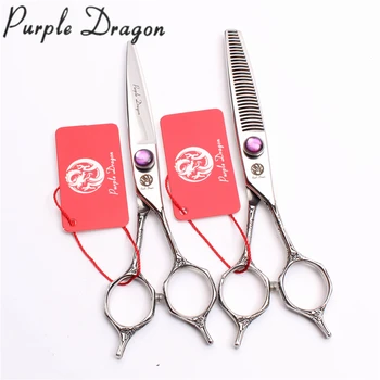 6In. 17.5cm JP 440C Purple Dragon Barber Scissors Violet Stone Cutting Shears Thinning Scissors Professional Hair Scissors Z9018
6In. 17.5cm JP 440C Purple Dragon Barber Scissors Violet Stone Cutting Shears Thinning Scissors Professional Hair Scissors Z9018