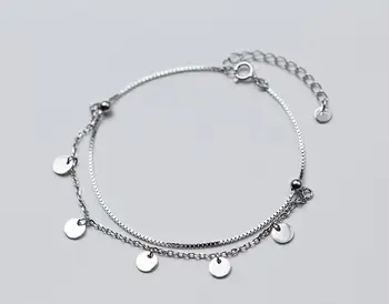 100% Real. 925 Sterling Silver Fine Jewelry Double Rows /Multi-layers with Round Coins Geometric Tassel Chain Bracelet GTLS518
100% Real. 925 Sterling Silver Fine Jewelry Double Rows /Multi-layers with Round Coins Geometric Tassel Chain Bracelet GTLS518