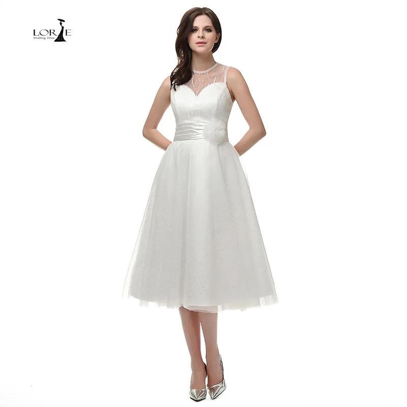 LORIE Vestidos De Noiva Flowers Tea-length Wedding Dresses 2019 Cheap Short Bridal Gown Buttons A-line Wedding Party Dresses
LORIE Vestidos De Noiva Flowers Tea-length Wedding Dresses 2019 Cheap Short Bridal Gown Buttons A-line Wedding Party Dresses