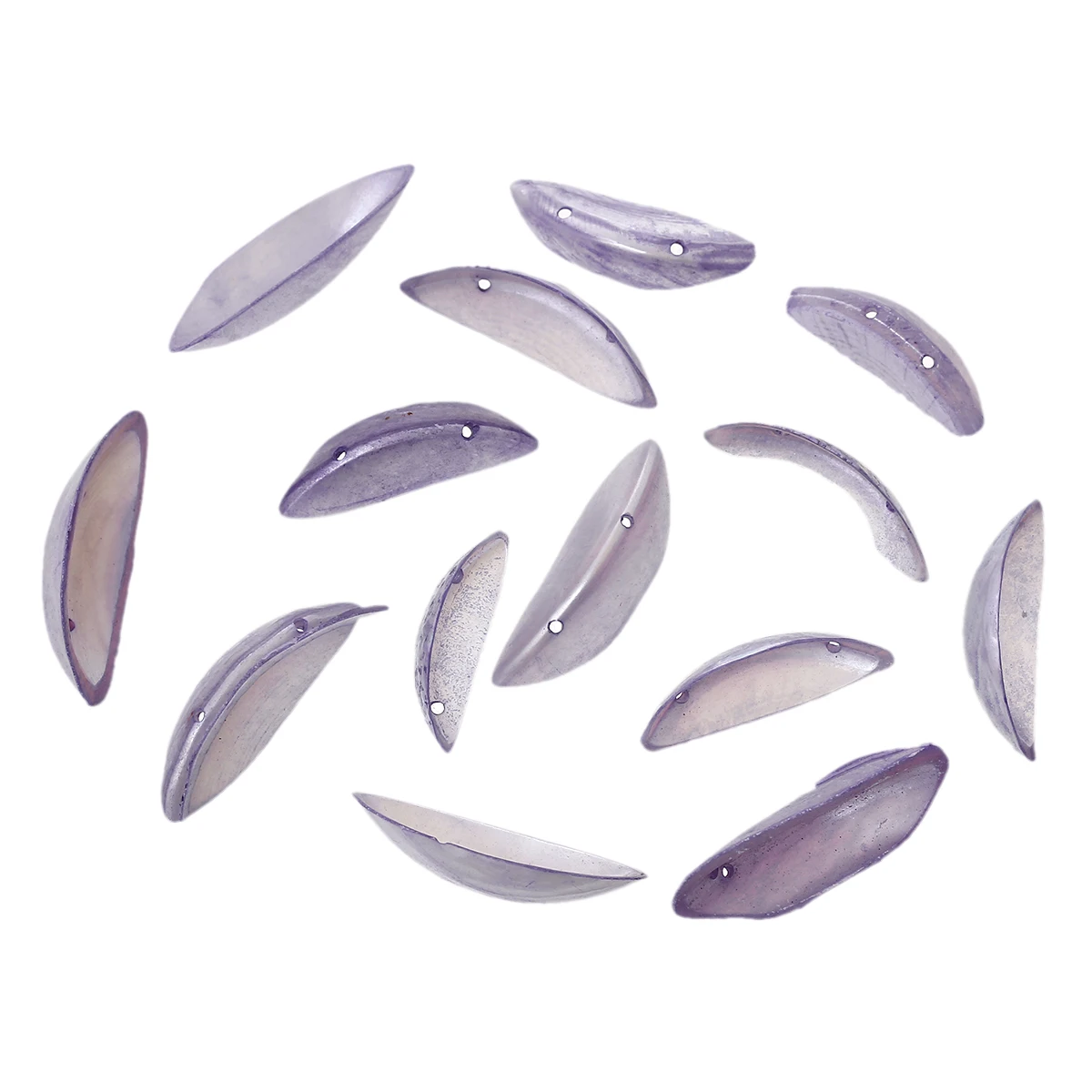 

DoreenBeads Shell Loose Beads Moon Violet About 2.6cm-3.3cm x 1cm-1.2cm, Hole:Approx 1.1mm, 6 Grams