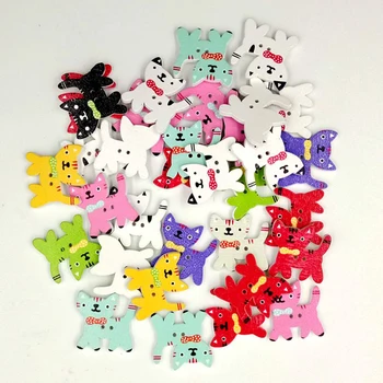 50 Pcs Mixed Color Cute Cat Kitten 2 Holes Wood Sewing Buttons Scrapbooking Decor Buttons
50 Pcs Mixed Color Cute Cat Kitten 2 Holes Wood Sewing Buttons Scrapbooking Decor Buttons