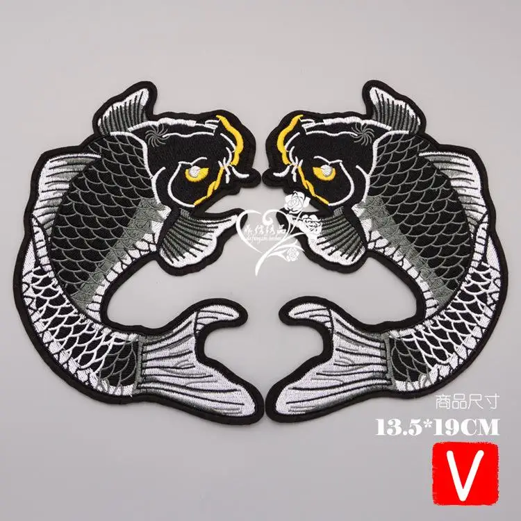 VIPOINT embroidery big fish patches black patches badges applique patches for clothing DX-17
VIPOINT embroidery big fish patches black patches badges applique patches for clothing DX-17