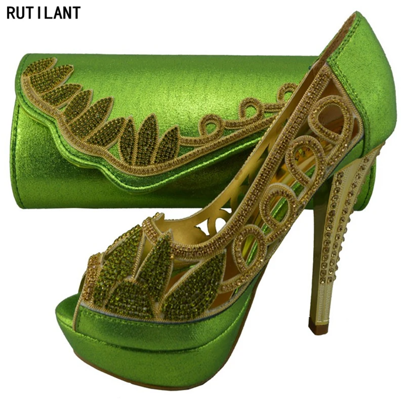 Latest Green Color Matching Italian Shoe and Bag Set Decorated with Rhinestone African Women Wedding Party Shoes with Bag Set
Latest Green Color Matching Italian Shoe and Bag Set Decorated with Rhinestone African Women Wedding Party Shoes with Bag Set
