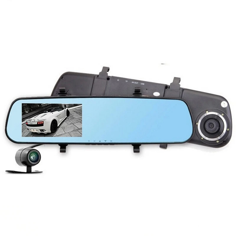 Ecartion 4.3" Car DVR 2 Lens Rearview Mirror Car Camera Parking Video Recorder FHD 1080P Dash Cam Night Vision Car Registrator
Ecartion 4.3" Car DVR 2 Lens Rearview Mirror Car Camera Parking Video Recorder FHD 1080P Dash Cam Night Vision Car Registrator
