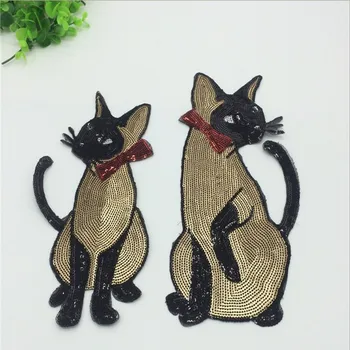 10Pcs/Lot Gold Seuin Cat Embroidered Patch Applique Iron On Stick Adhesive Clothes Coat T-Shirt Decorate Accessory Diy 14*27CM 
10Pcs/Lot Gold Seuin Cat Embroidered Patch Applique Iron On Stick Adhesive Clothes Coat T-Shirt Decorate Accessory Diy 14*27CM