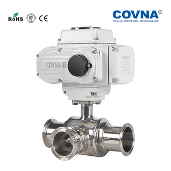 DN100 Electric actuator quick clamp type sanitary Stainless steel 3 way ball valve
DN100 Electric actuator quick clamp type sanitary Stainless steel 3 way ball valve