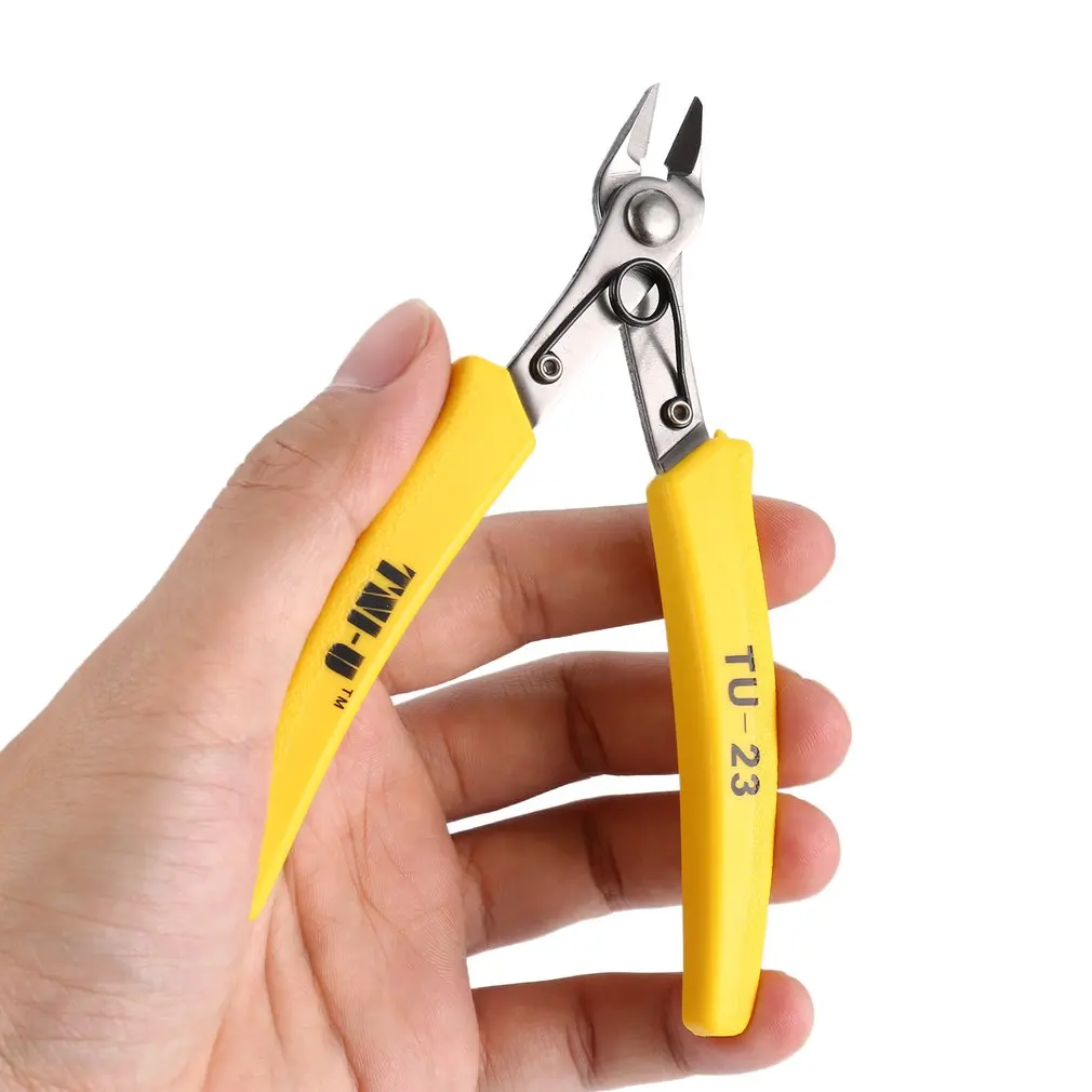 TNI-U TU23 Diagonal Plier Cutter Cutting Copper Cable Wire Repair Clamp DIY Electronic Mini Hand Tool Shear Snip Nipper
TNI-U TU23 Diagonal Plier Cutter Cutting Copper Cable Wire Repair Clamp DIY Electronic Mini Hand Tool Shear Snip Nipper