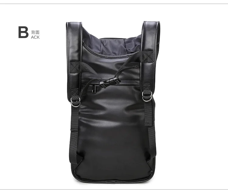 Fashion Personality Fierce wolf Embossing knife leather backpack rivets backpack with Hood cap apparel bag cross bags hiphop man Fashion Personality Fierce wolf Embossing knife leather backpack rivets backpack with Hood cap apparel bag cross bags hiphop man