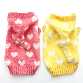 Small Dog Cat Sweater Jumper Hearts Jacquard Hoodie Cat Puppy Coat Jacket Warm Clothes 6 sizes 
Small Dog Cat Sweater Jumper Hearts Jacquard Hoodie Cat Puppy Coat Jacket Warm Clothes 6 sizes