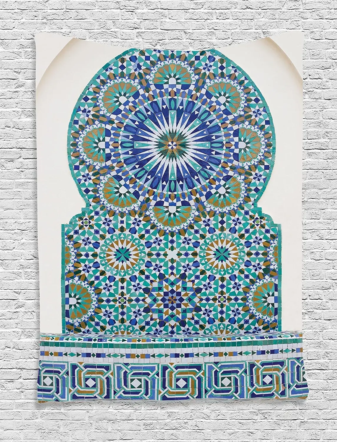 Moroccan Decor Tapestry Ceramic Tile With Ancient East Pattern Decorative Tracery
Moroccan Decor Tapestry Ceramic Tile With Ancient East Pattern Decorative Tracery