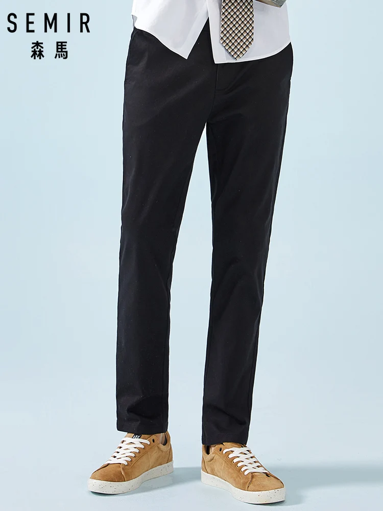 SEMIR Men Standard Fit Chino Pants Cotton Chinos Straight Leg Pants Trousers Elastic Waist in Casual Style for Spring Autumn
SEMIR Men Standard Fit Chino Pants Cotton Chinos Straight Leg Pants Trousers Elastic Waist in Casual Style for Spring Autumn