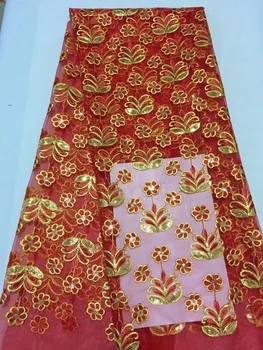Red African Lace Fabric 2018 French Sequin Net Lace new gold sequin fabric 5yard High Quality African Tulle Sequin Lace Fabric
Red African Lace Fabric 2018 French Sequin Net Lace new gold sequin fabric 5yard High Quality African Tulle Sequin Lace Fabric