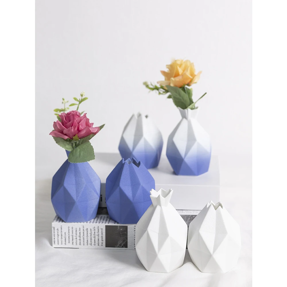 NEW Diamond geometric vase blue pink geometry Ceramic vases jarrones decorativos moderno flower vase home wedding decoration
NEW Diamond geometric vase blue pink geometry Ceramic vases jarrones decorativos moderno flower vase home wedding decoration